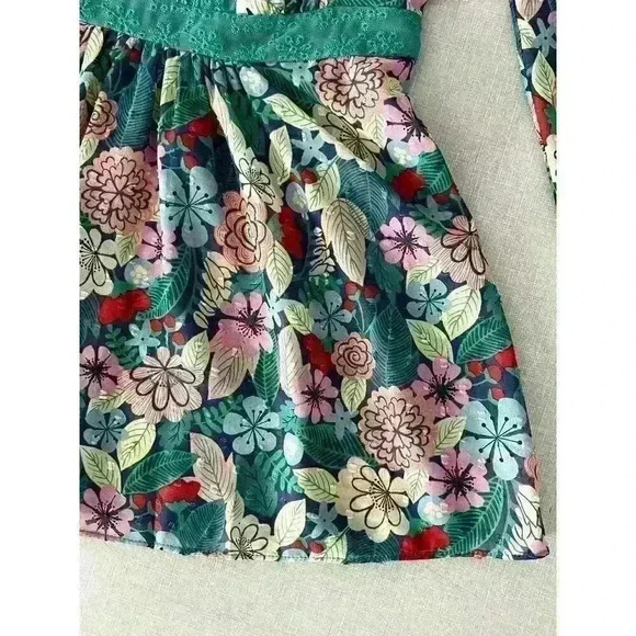 Matilda Jane Sz XS Kookaburra Floral Blouse Green Feminine Pretty Cottagecore - Picture 8 of 16